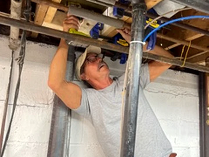 Steel I-Beam Wall Support project photo by Sferra Waterproofing