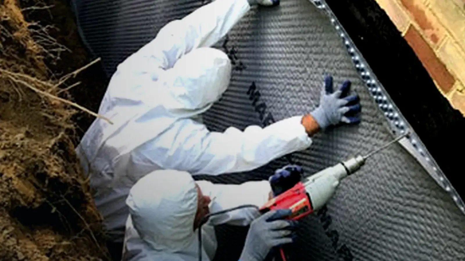 Exterior waterproofing work