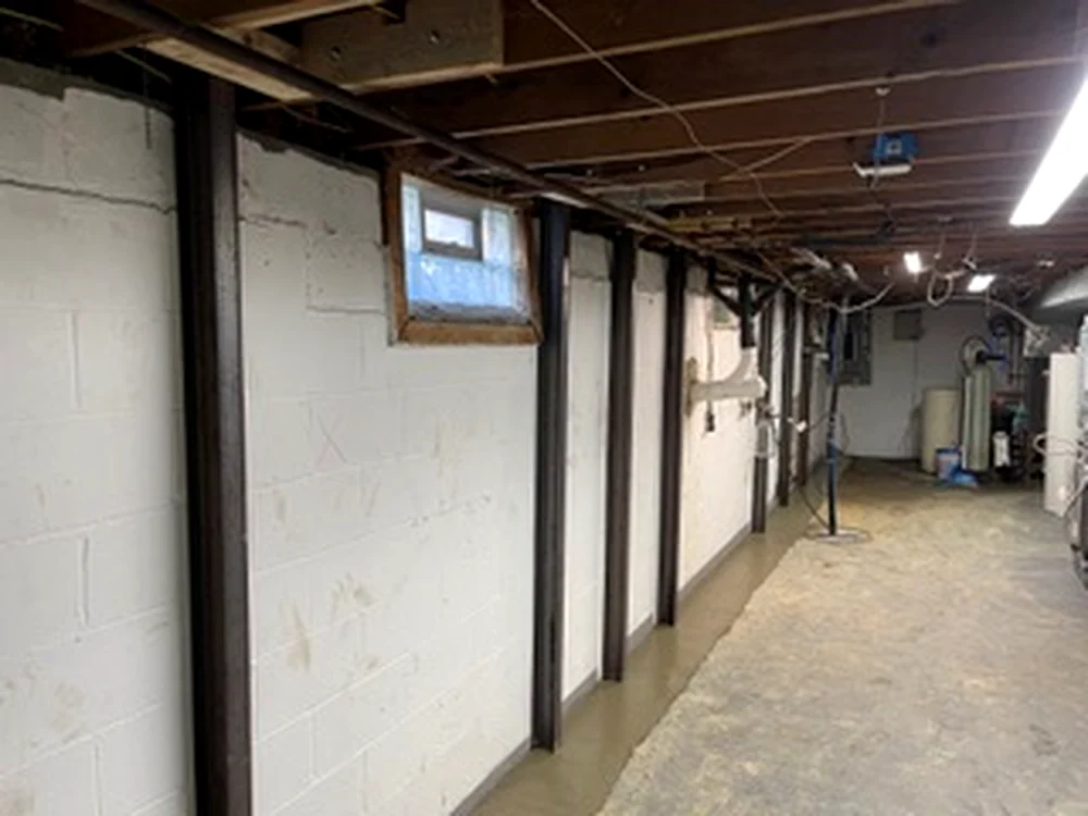 Foundation wall support system by Sferra Waterproofing